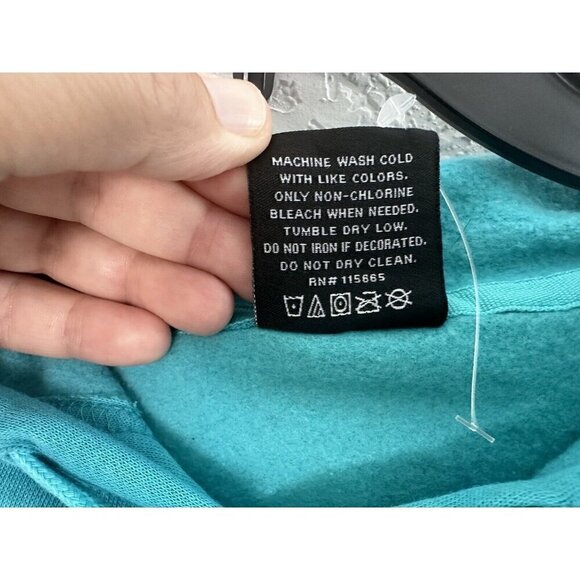 NWOT Looney Tunes Men's Neon Blue/Green Hooded Sweatshirt Size S Anime Influence - Picture 10 of 11